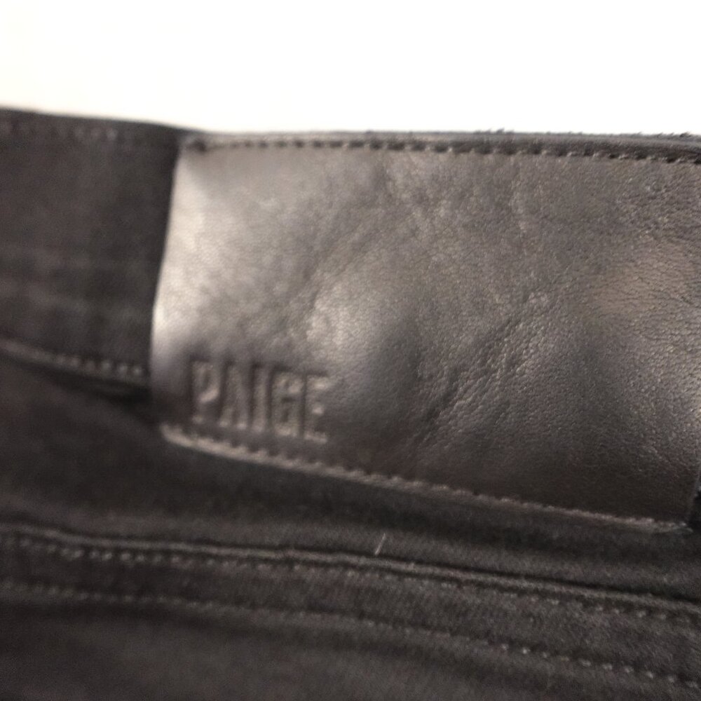 PAIGE Jeans Lennox Slim Fit Men's Size 33 Black Shadow Made in USA - Picture 11 of 14